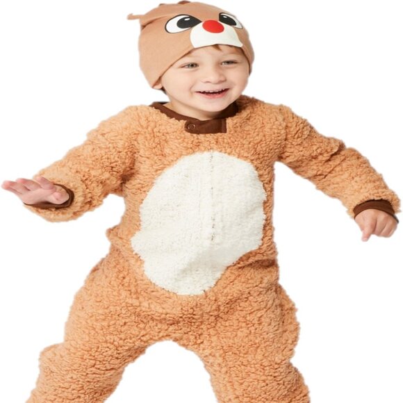 Rudolph Red Nosed Reindeer Union Suit Pajamas -Infant & Toddler - 12M-5T - NWT - Picture 3 of 5